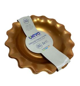 Metalik Bakır Rengi Retro Model Gökkuşağı Papatya Çerezlik 3lü paket