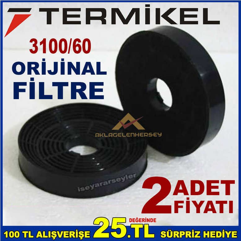 TERMİKEL 3100/60 ANKASTRE DAVLUMBAZ FİLTRESİ 3100/60 ASPİRATÖR KARBON FİLTRE