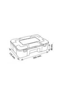 Kaliteli Materalyalden Üretim Bölmeli Çok Amaçlı Kutu 265mm x 175mm x 80mm