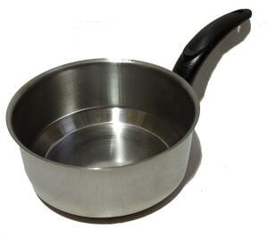 Tek Saplı 14cm Çapında 6,5cm Derinlikte Pratik Çelik Sos Tavası Kaliteli Malzemeden Üretilmiştir