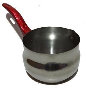 Tek Saplı 12cm Çapında 8cm Derinlikte Pratik Çelik Sos Tavası Kaliteli Malzemeden Üretilmiştir
