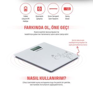 Goldmaster 180kg Kapasiteli Uzun Ömürlü Banyo Baskülü