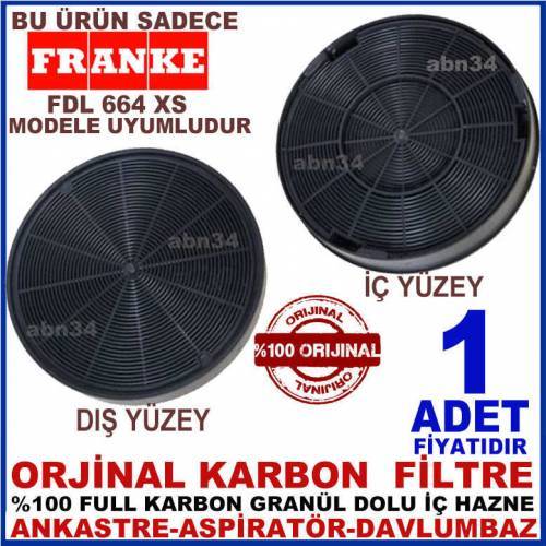 Franke Ankastre Davlumbaz Filtresi Franke Fdl 664 Xs Model Davlumbaz İçin Granül Karbonlu Filtre