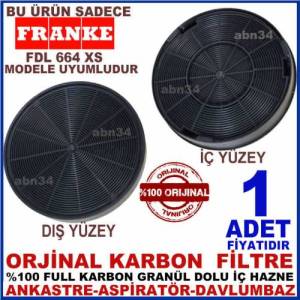 Franke Ankastre Davlumbaz Filtresi Franke Fdl 664 Xs Model Davlumbaz İçin Granül Karbonlu Filtre