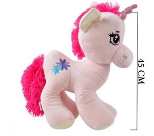 Boynuzlu Unicorn  Sevimli Peluş At 45 Cm