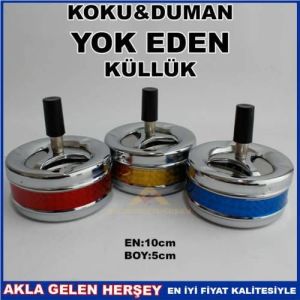 Külü Dumanı Yok Eden Basmalı Metal Küllük