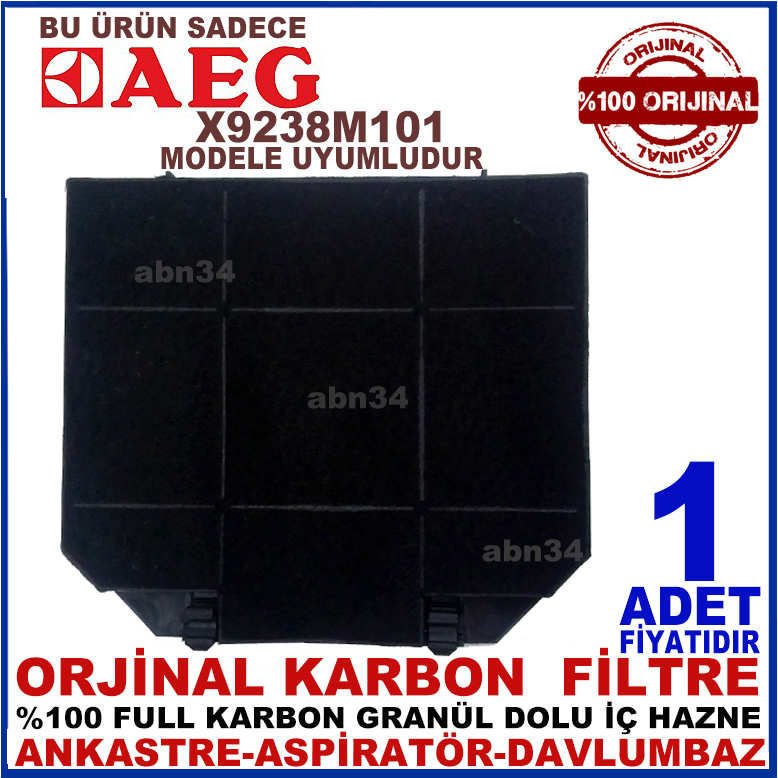 AEG X9238M101 ANKASTRE DAVLUMBAZ ASPİRATÖR KARBON FİLTRESİ-1013
