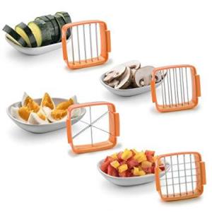 Hazneli Doğrayıcı ve Dilimleme Aparatı Nicer Dicer Quick 5 in 1 Pratik Sebze Meyve Doğrayıcı Seti