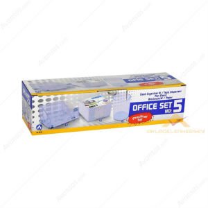 ARK ŞEFFAF PLASTİK MASAÜSTÜ OFİS SETİ VE KAĞIT K-3