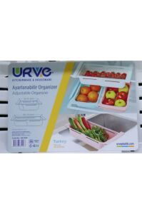 Buzdolabı Lavabo Süzgeçli Çok Amaçlı Organizer Raf Meyve Sebze Yıkama Sepeti
