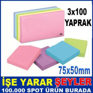 75x50 POST-IT YAPIŞKANLI NOTLUK RENKLİ BLOK-3