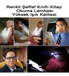 Led Işıklı Camsız Kitap Okuma Gözlüğü-Extra 2 Pil Hediyeli Süper Işık Gücü