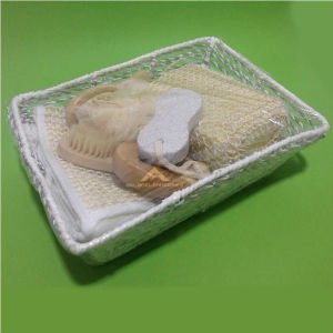7 Parçadan Oluşan Duş Seti 26x20cm Ebatında Özel Sepetli Kese Seti Dekoratif ve Şık Sıpa Seti