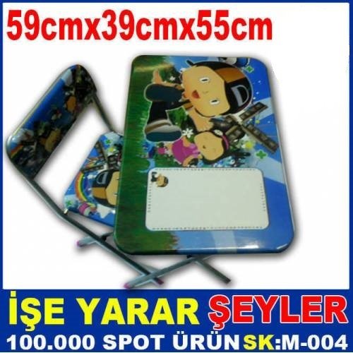 Erkek Pepe Desen Çocuk Çalışma Masa Sandalye Set