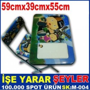 Erkek Pepe Desen Çocuk Çalışma Masa Sandalye Set
