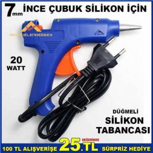 Açma Kapama Anahtarlı Sıcak Silikon Tabancası 7mm İnce Çubuk Silikon İçin Düğmeli Silikon Tabancası