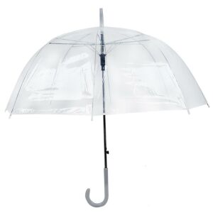 Kaliteli Şık 8 Telli Baston Unısex Şeffaf Şemsiye 71 cm Uzunluk, 90 cm Açık Çap