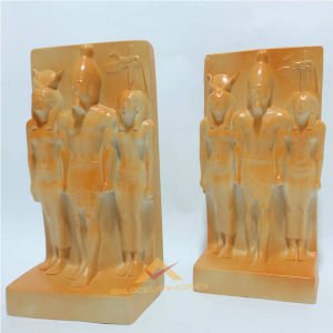 2'li Set Eski Mısır Biblosu Tanrıça Hathor Mykerinos Firavun Heykeli Antik Figür Porselen Biblo
