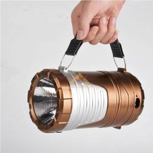 Şarjlı Ve Solar Güneş Enerjili Işıldak+Fener Çok Fonksiyonlu Katlanır Model 1w Fener+6 Led Işıldak