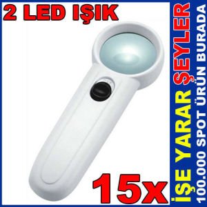 15X EL TİPİ PİLLİ IŞIKLI PROFESYONEL BÜYÜTEÇ