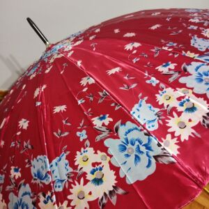 Renk ve Desen Garantisi Olmayan 16 Telli Baston Bayan Şemsiye Saten 80 cm Uzunluk, 100 cm Açık Çap