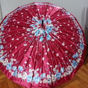 Renk ve Desen Garantisi Olmayan 16 Telli Baston Bayan Şemsiye Saten 80 cm Uzunluk, 100 cm Açık Çap