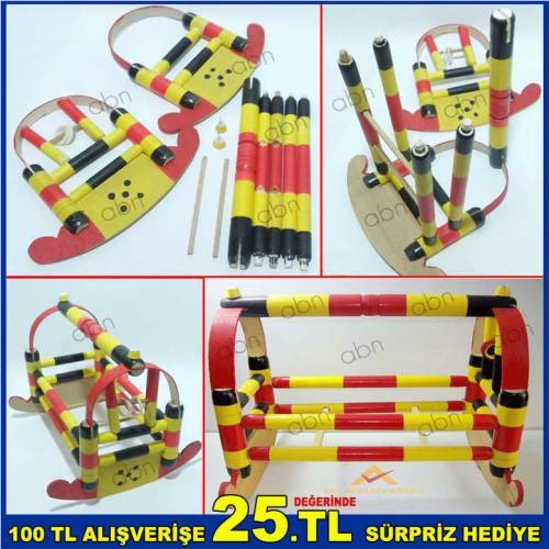 Çocuklara En Seveceği Oyuncağı Kendiniz Üretin 11 Parça Puzzle Birebir Orjinal Nostaljik Tahta Beşik