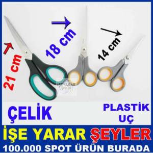 21 Cm Ergonomik Plastik Saplı Çelik Makas