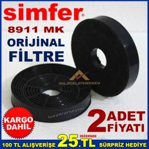 SIMFER 8911 MK ANKASTRE DAVLUMBAZ FİLTRE ASPİRATÖR KARBON FİLTRE