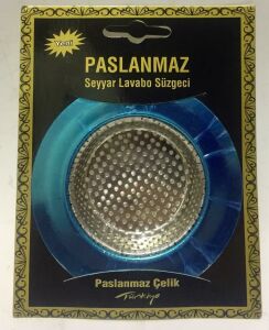 11cm Çapında Paslanmaz Çelik Büyük Boy Seyyar Kaliteli Lavabo Süzgeci