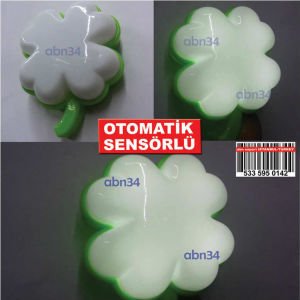 Dört Yapraklı Yonca otomatik ışık Sensörlü Led Gece Lambası Soft Işıklı Sarfiyatsız Gece Lambası