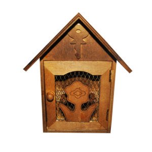 Natural Ahşap 4 Kulplu Anahtarlık Kutusu - Anahtar  Dolabı - Dekoratif Anahtar Dolabı