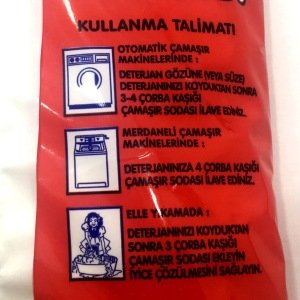 Kireç Çözücü Yumuşatıcı Ren Koruyucu Beyazlatıcı Çamaşır Sodası Elde ve Makinada Kullanılan 500 gr