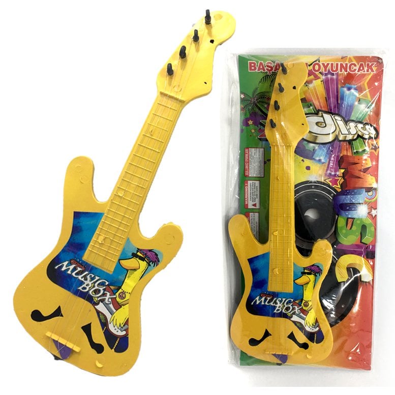 Oyuncak Elektrogitar 4 Teli Akord Ayarlı 42 cm Plastik Gitar