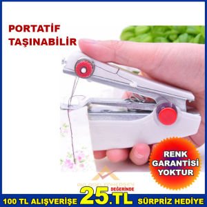 HERKESİN KULLANABİLECEĞİ, PORTATİF, TAŞINABİLİR, PRATİK MİNİ EL DİKİŞ MAKİNESİ