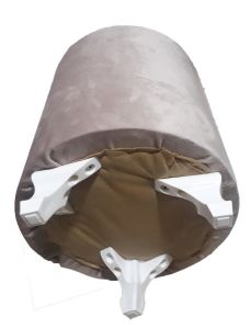 Kahverengi-Gri-Krem-Beyaz Renkte Süet 3 Ayaklı 33x33x42cm Tabure