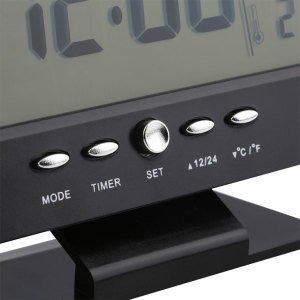 Dijital LCD Ekranlı Çalar Saat Büyük Ekran Takvim,Sıcaklık Erteleme Alarmı Pilli Masa Saati