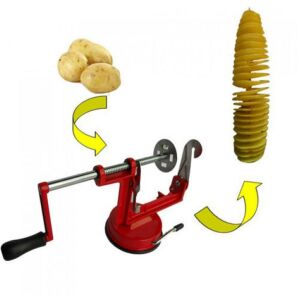 Paslanmaz Çelik Elma Patates Sebze Soyucu Spiral Dilimleyici