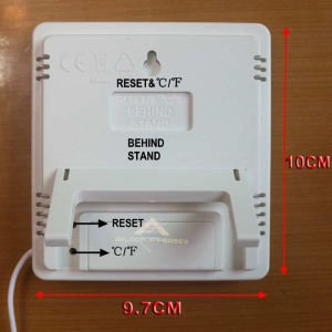 İÇ VE DIŞ MEKAN ISI ve NEM ÖLÇER TERMOMETRE ÇOK FONKSİYONLU GENİŞ LCD EKRAN SAAT,TARİH-TAKVİM AYARLI