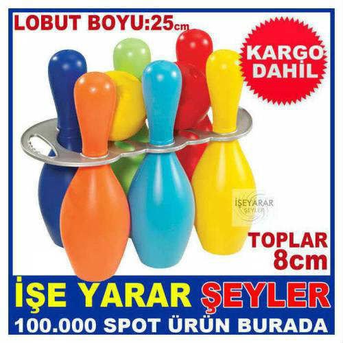 OYUNCAK BOWLING SET 6x25cm LOBUTLAR,2x8cm TOPLAR