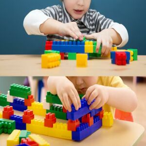 Eğitici Yaratıcı 200 parça Lego Seti Ufku Açar,Zeka Geliştirip Beceri Kazandır Bina,Araba,Tren Setli