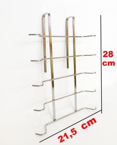 10 Kancalı Düz Duvar Askılığı 68cm Uzunluğunda Büyük Boy Metal Eşya Taşıyıcı Askılık
