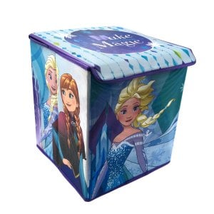 Orjinal Lisanslı Disney Frozen Oyuncak Kutusu 35x33x38cm Frozen Desenli Katlanır Oyuncak Kutusu