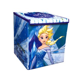 Orjinal Lisanslı Disney Frozen Oyuncak Kutusu 35x33x38cm Frozen Desenli Katlanır Oyuncak Kutusu