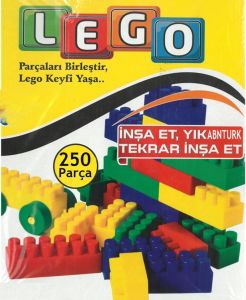 300 parça Lego Seti Eğitici Yaratıcı Ufuk Açar,Zeka Geliştirip Beceri Kazandır Bina,Araba,Tren Setli