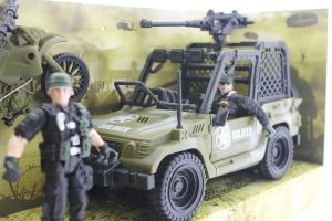 Combat Force Jeep ve Motorlu Asker Seti