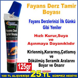 Nst Hatfix Fayans Derz Tamir Boyası 125gr Fayans Derzlerini İlk Günkü Gibi Yeniler Hızlı Kurur Beyaz