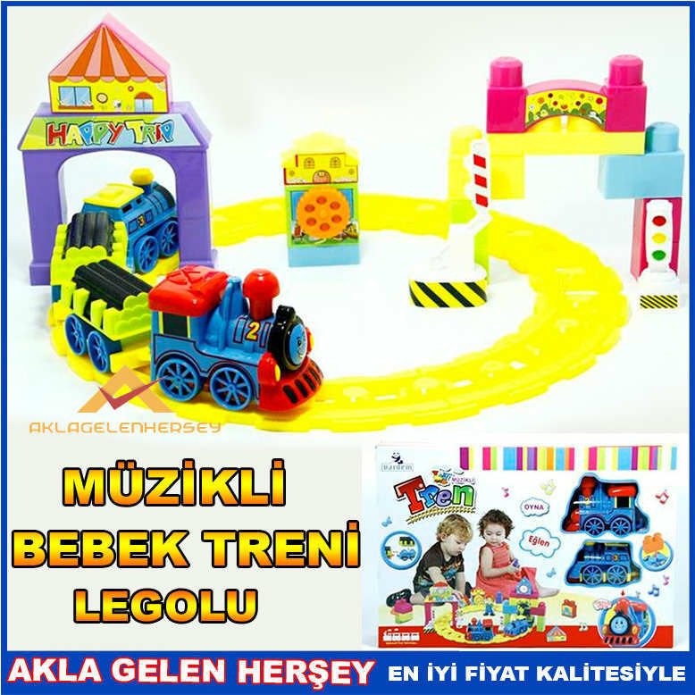 VARDEM LEGOLU MÜZİKLİ OYUNCAK BEBEK TRENİ SETİ