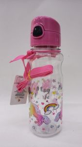 Pembe Renk Suluk Unicorn Magical Silikon Pipetli 500ml Su Matarası Kırılmayan En Sağlıklı İçecek Kabı