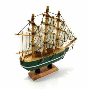Dekoratif Ahşap Maket Yelkenli Gulet Gemi Hediyelik Süs Eşyası Tekne 14 cm